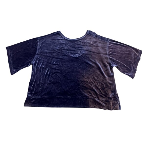 We the Free People Valerie scoop back velvet tee purple Size M - Picture 2 of 9
